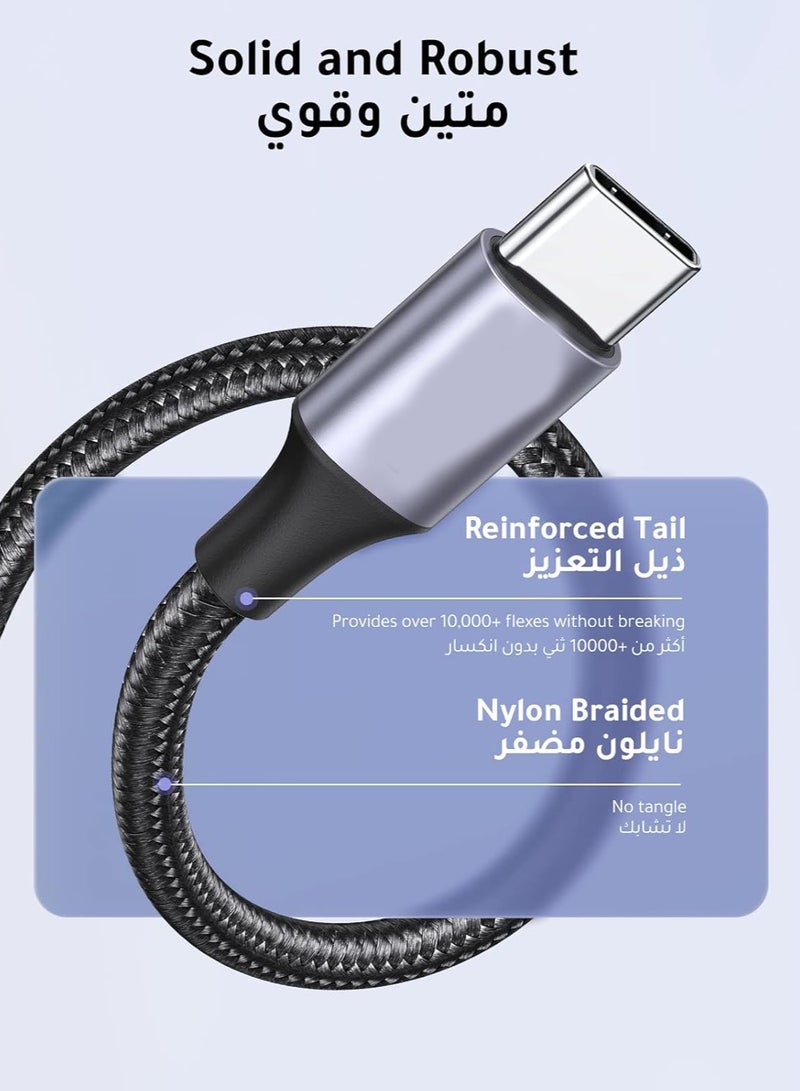 General Type C Cable USB C Cable Nylon Braided Fast Charging USB Cord Charger Wire  - Image 3