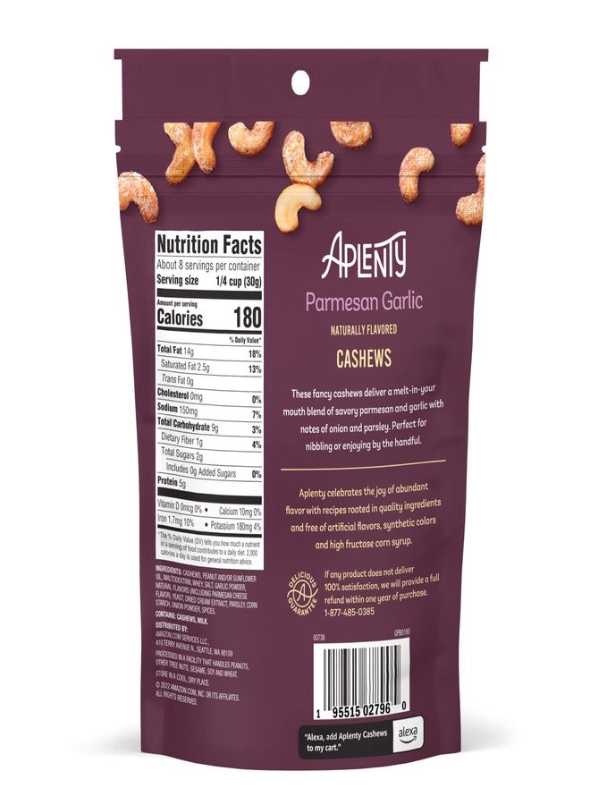 Aplenty Amazon Brand - Aplenty, Parmesan Garlic Cashews, 8 oz - Image 2