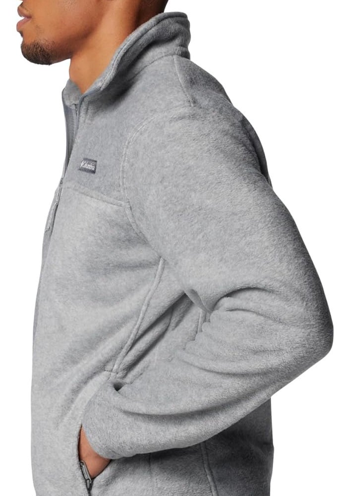 Columbia Men's Steens Mountain 2.0 Full Zip Fleece Jacket - Light Grey Heather, Large - Image 4