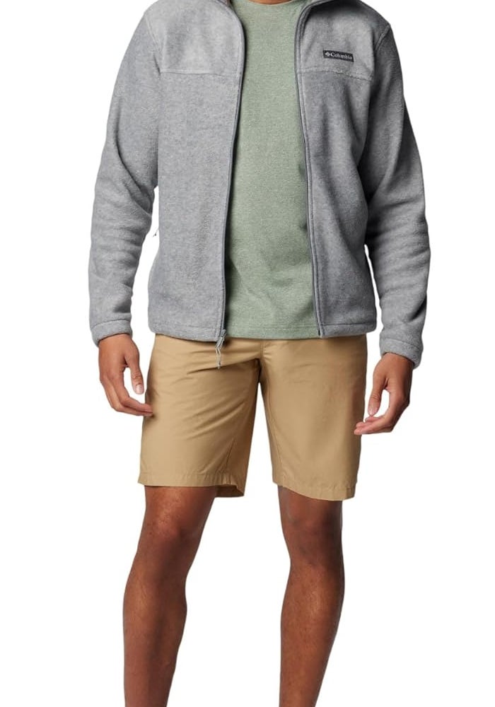 Columbia Men's Steens Mountain 2.0 Full Zip Fleece Jacket - Light Grey Heather, Large - Image 3