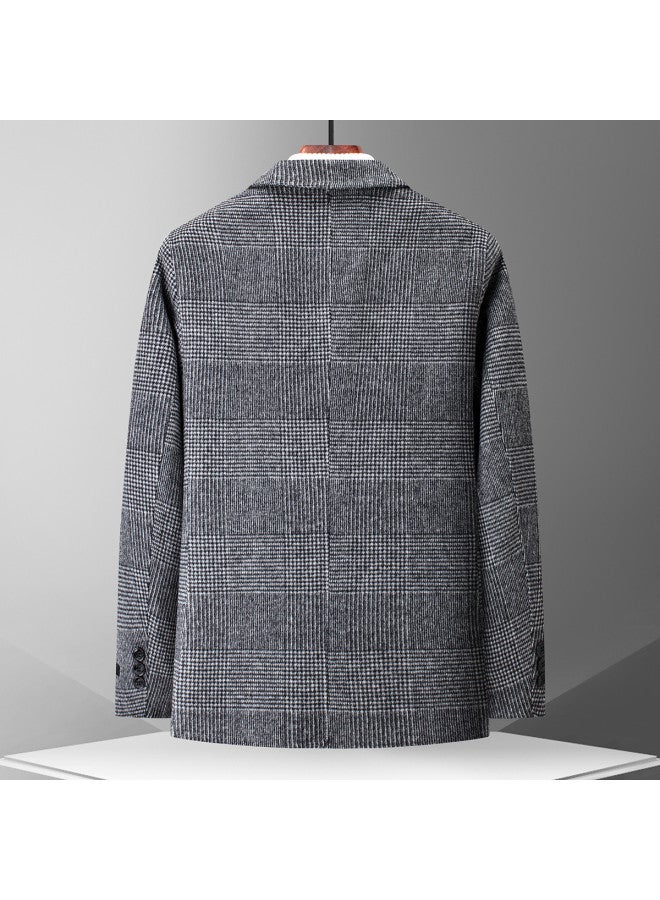 Fapai Men's Autumn/winter Business Casual Single-breasted Warm Suit Jacket - Image 3