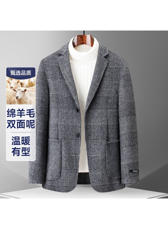 Fapai Men's Autumn/winter Business Casual Single-breasted Warm Suit Jacket - Image 2