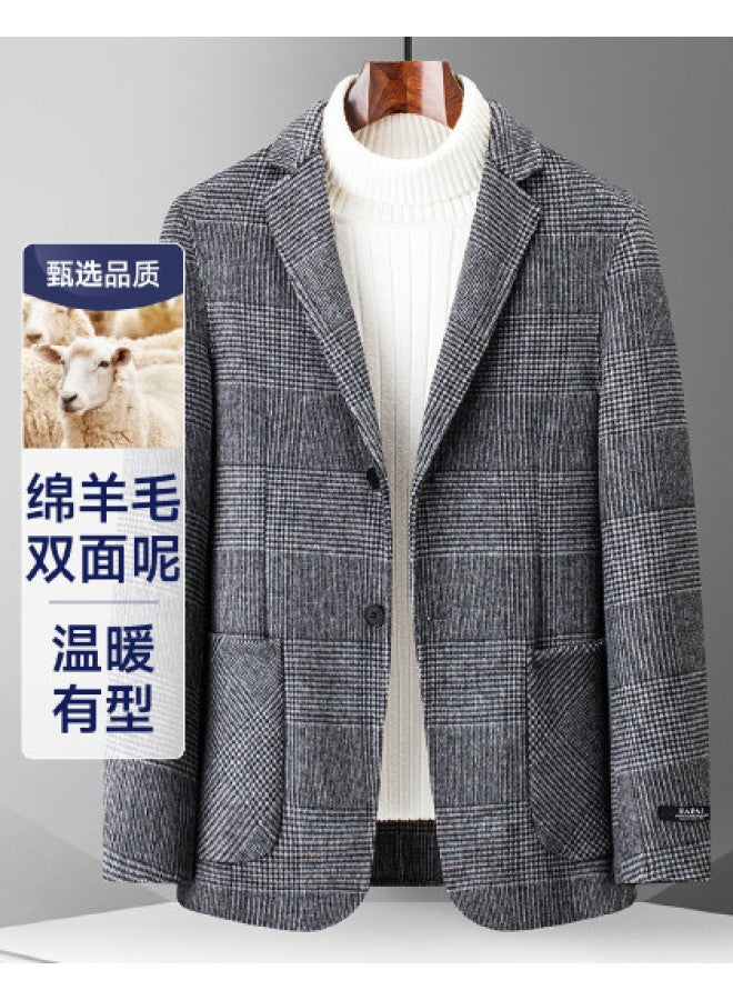 Fapai Men's Autumn/winter Business Casual Single-breasted Warm Suit Jacket - Image 1