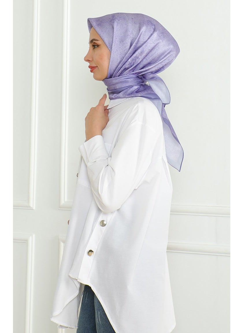 Sefa Merve Karaca Crystal Scarf 81053-15 Lilac  - Image 2