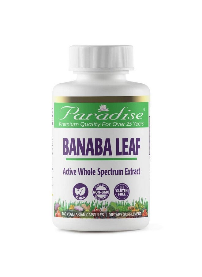 Paradise Herbs - Banaba Leaf Extract 250Mg Vegan Supplement Non Gmo Gluten Free 180 Vegetarian Capsules - Image 1