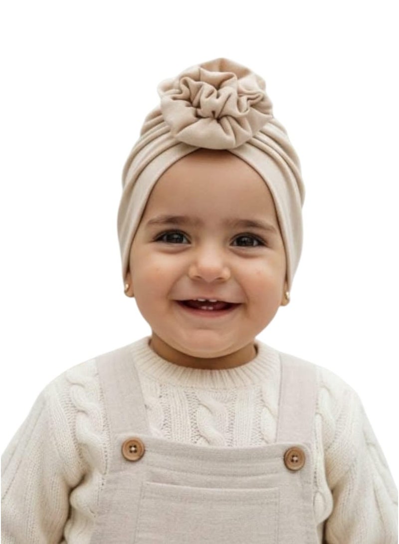 Girls' cotton headbands with a rose design, suitable for ages 2-6 years.