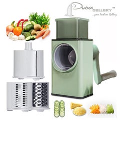 Rotary Cheese Grater Large 4 in 1 Manual Round Mandoline Heavy Duty Storm Slicer Grater for Vegetables Slicer