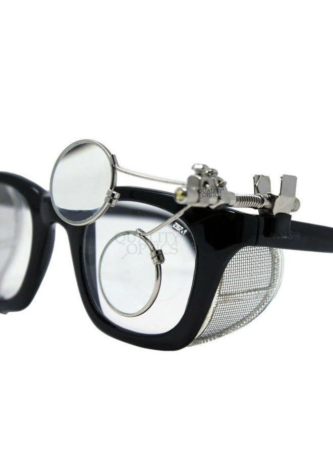 Quality Optics USA 2 Lens Clip-ON Glasses Eye LOUPE Magnifier Magnifying Glass - Image 3