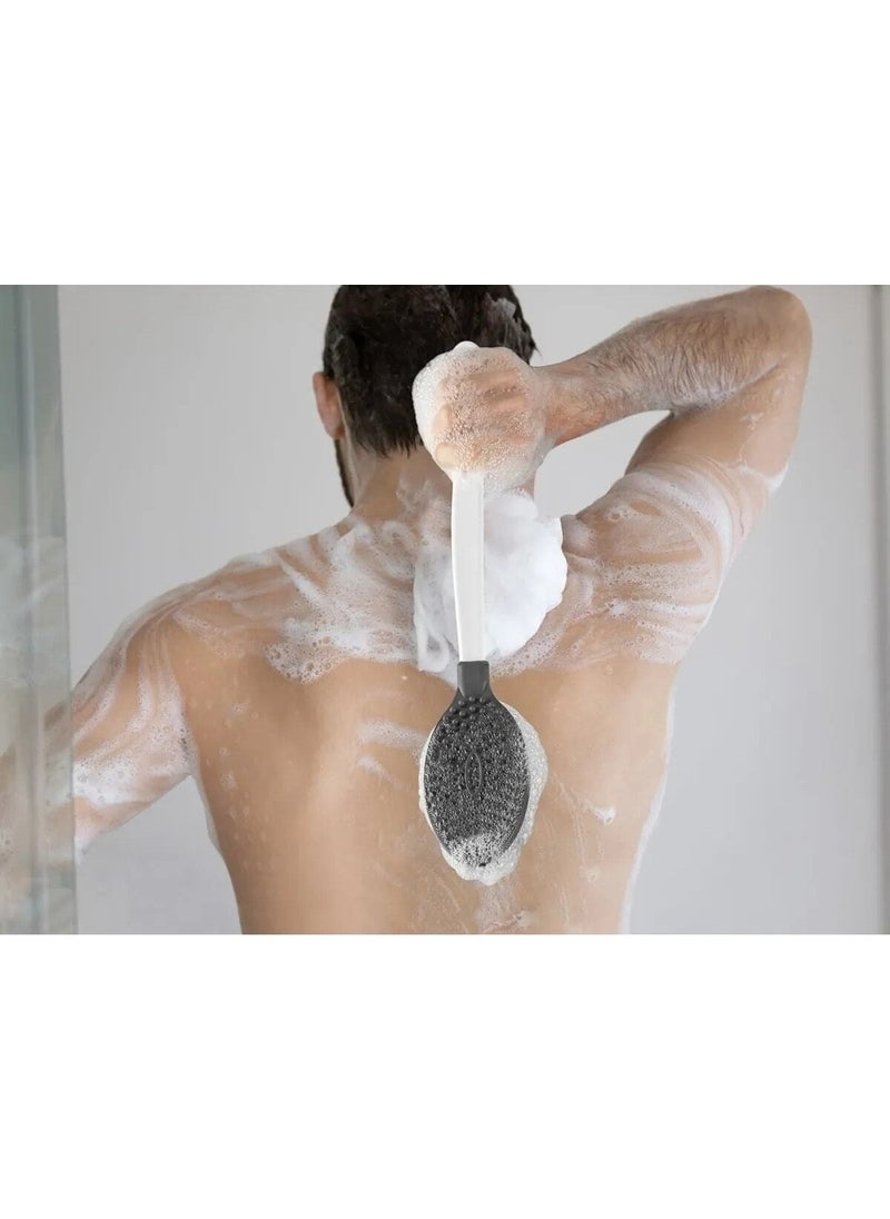 MAİN SHOP Main Shop Silicone Massage Long Handle Body and Massage Brush Bath Back Scrubber  - Image 1