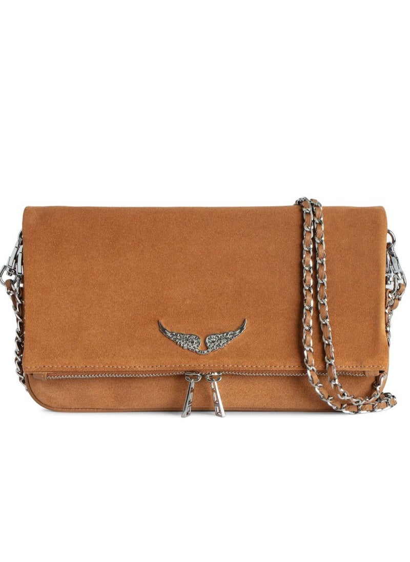 ZADIG & VOLTAIRE - Folding Zipper Velvet Wing Bag - Image 1