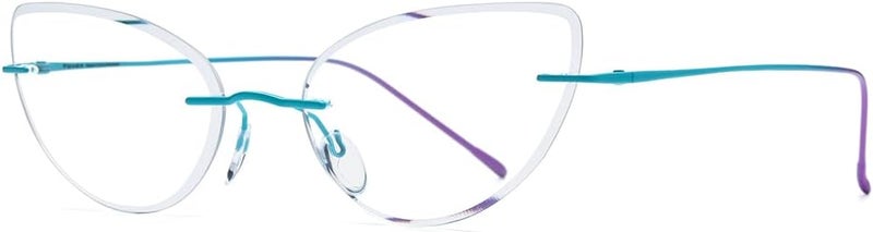 FONEX Titanium Glasses Frame,Rimless Frameless Optical Eyewear Eyeglasses for Men and Women F85634 - Image 5