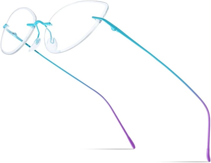 FONEX Titanium Glasses Frame,Rimless Frameless Optical Eyewear Eyeglasses for Men and Women F85634 - Image 1