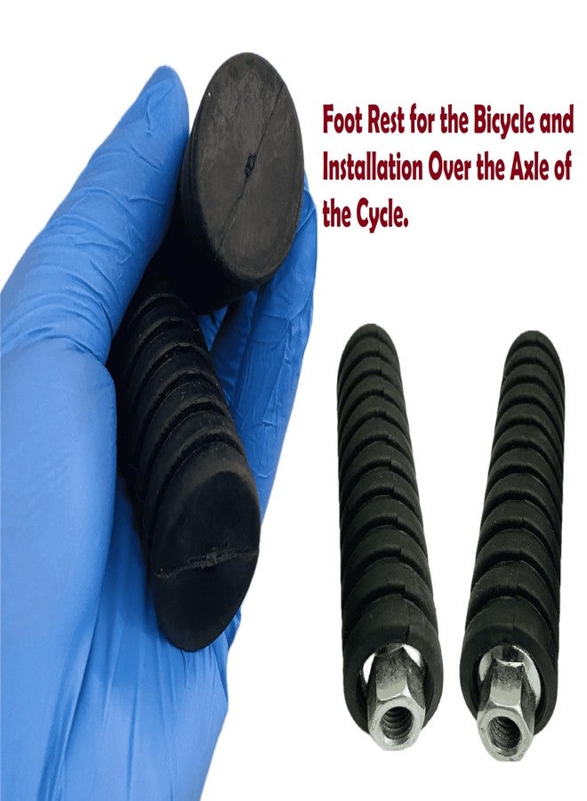 Wavva® Aluminum Rear Foot Pegs/Foot Rest Set for Cycle Stunts - Perfect for Kids and Adults on All Bicycles. (all-mountain) - Image 4