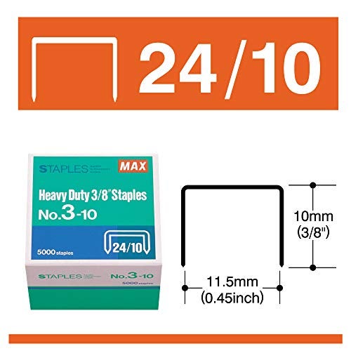 MAX 3/8-Inch Staples for HD-3DF Stapler (5,000 Staples per Box) (3-10) - Image 2