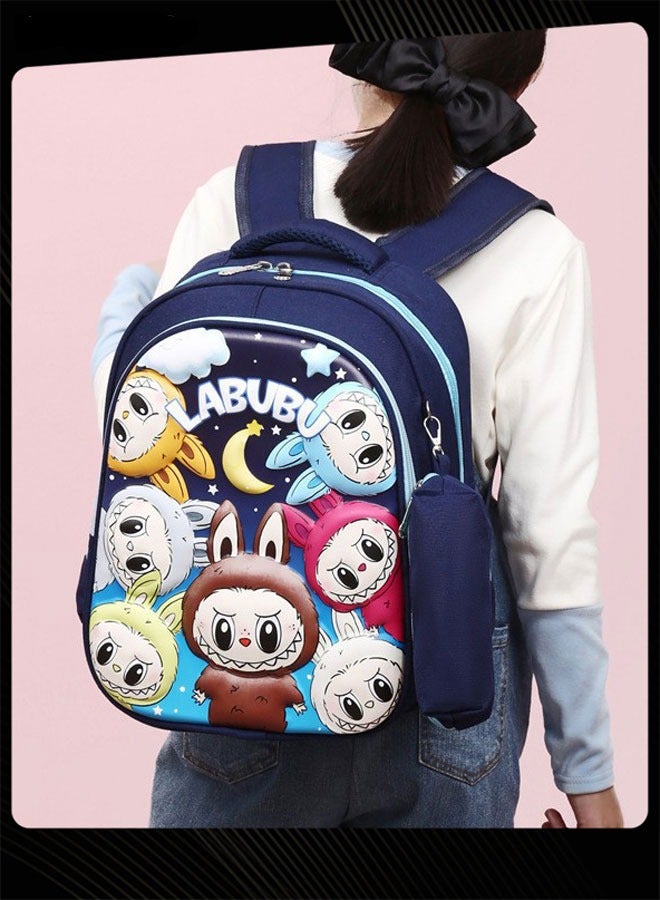 New Style Labubu Cartoon Lovely School Bag  Large Capacity Shoulder Backpack Wear-resistant Waterproof Student Backpack with Adjustable Straps for Primary Middle School Students - Image 2