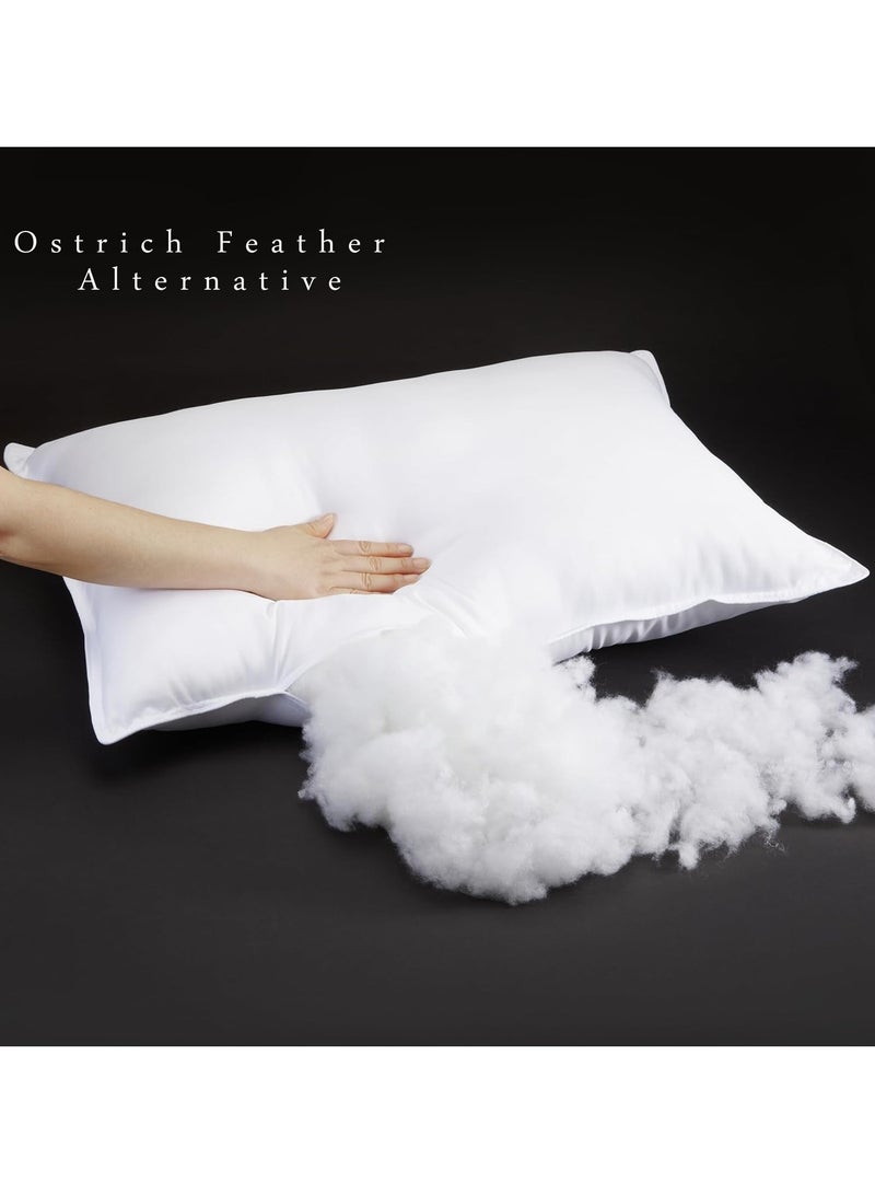 لايف ستايل مخدة  فندقية بديل ريش النعام وغطاء قطني 100% 50*70 - Image 1
