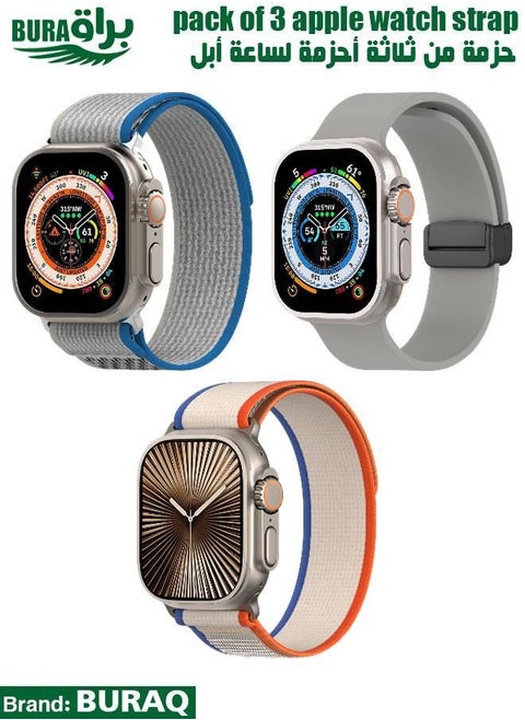 Apple Watch Band Strap For Apple Watch Ultra 2/Ultra 49mm, Series 10 46mm, 9/8/7 45mm, SE2/SE/6/5/4 44mm, 3/2/1 42mm