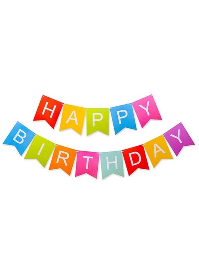 Party Time Colorful Happy Birthday Party Banner 3Meter - Image 1