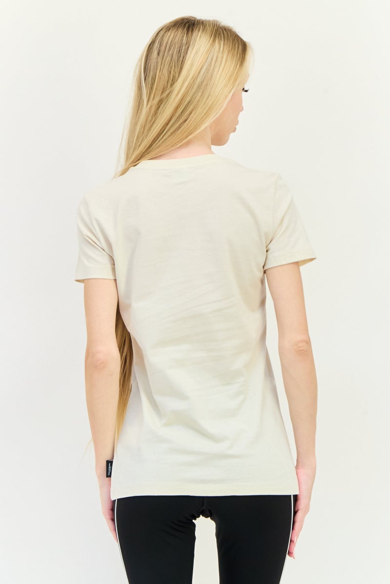 PUMA Women Sportswear Fit Short Sleeves Running T-Shirt, Beige - Image 3