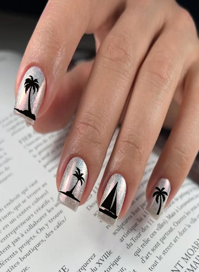 PH PandaHall 3 قطع لوحات طباعة الأظافر الطبيعية فن الأظافر قوالب الغابة قوالب فن الأظافر الجبلية قوالب طباعة سماء الليل مع طابع وكاشط للنساء صالون مانيكير DIY 4.7x2.3 بوصة - Image 4