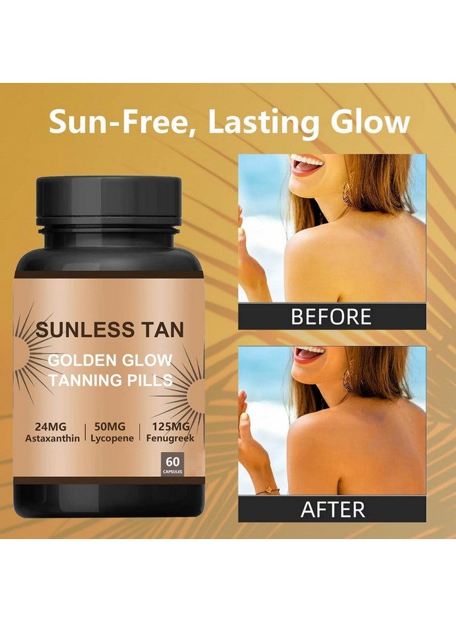 Carotenoid Tanning Blend for a Natural Glow - Tan Pills for Men and Women, Healthy Tan Golden Glow, Sunless Tanning Capsules with Beta Carotene & Astaxanthin & Lycopene (60 Capsules) - Image 3