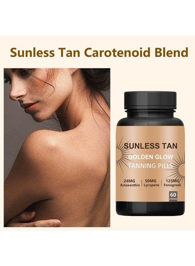 Carotenoid Tanning Blend for a Natural Glow - Tan Pills for Men and Women, Healthy Tan Golden Glow, Sunless Tanning Capsules with Beta Carotene & Astaxanthin & Lycopene (60 Capsules) - Image 4
