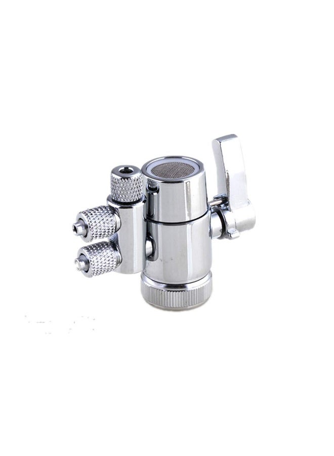 Brass Faucet Sprayer Attachment Sink to Hose Adapter Faucet Splitter with M22 Female Thread and Two Way 3/8 OD RO Tubing outlet for Counter Water Filter