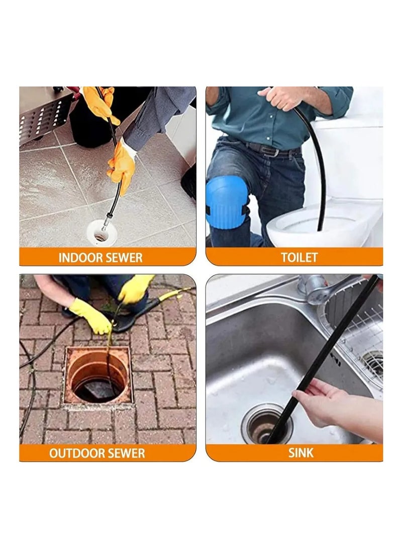 15m High Pressure Washing Nozzle Kit Hose Drainage - Image 5