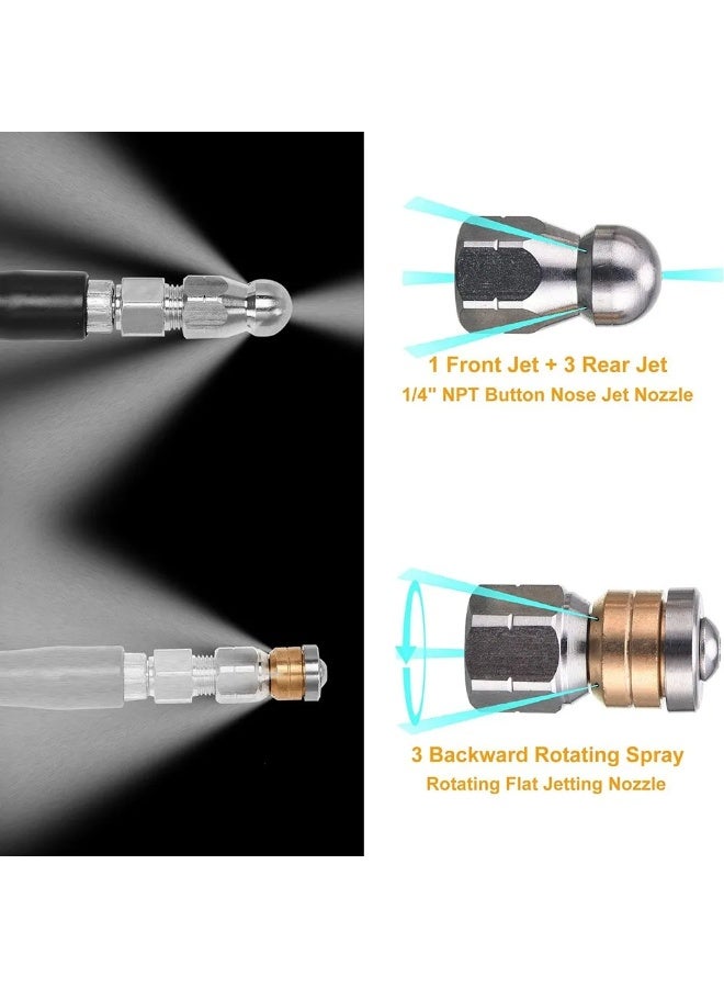 15m High Pressure Washing Nozzle Kit Hose Drainage - Image 3