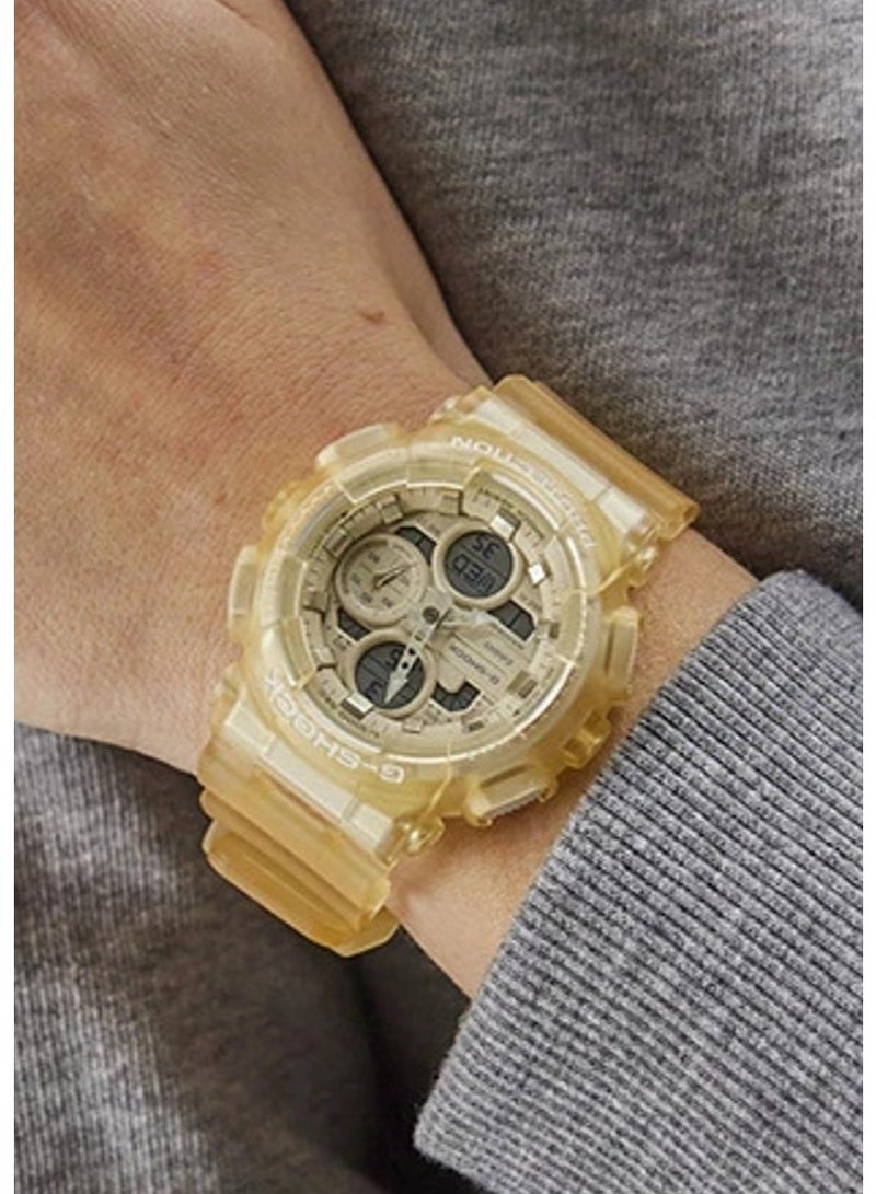 G-SHOCK Analog-Digital Women’s Watch GMA-S140NC-7A, 49mm Transparent Beige Resin Case & Strap, Shock-Resistant, LED Light, 200 m WR - Image 1