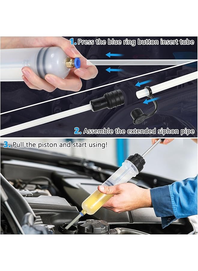WEZCHUGHAOL 200Cc Oil Fluid Extractor, Fluid Syringe Pump Manual Suction Vacuum Fuel For Atv'S, Boats, Farm Equipment, Industrial Gear Boxes, Motor Vehicles, Oil Change Evacuation Pump  - Image 5