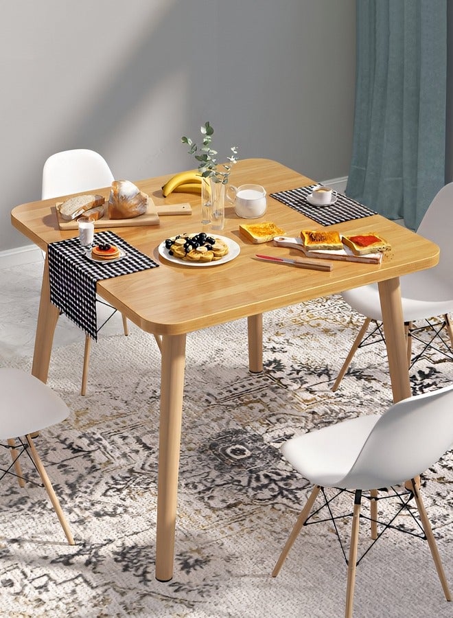 Taimi Modern Square Dining Table, Solid Wood Dining Table Furniture for Kitchen, Dining Room, Living Room 80x80x73cm - Image 1