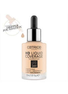 Catrice HD Liquid Coverage Foundation | High & Natural Coverage | Vegan & Cruelty Free (002 | Porcelain Beige)  - Image 2