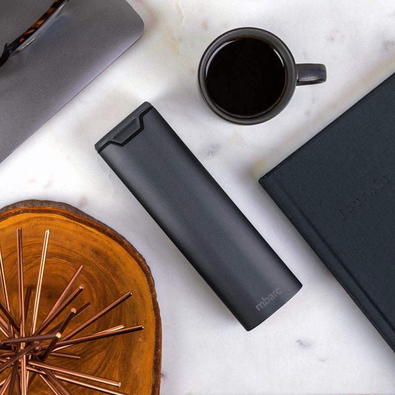 HigherHuman 7 Day Weekly Pill Organizer 2.0 by mbarc - Premium Stylish Aluminum and Wood Large Capacity Pill Box for Supplements, Pills, Vitamins and Medication. (Steel Grey) - Image 4