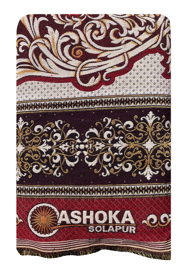 Mandhania Cotton Royal Daily Use Solapuri Chaddar (King Size- 7.5 X 9 ft) - Image 2