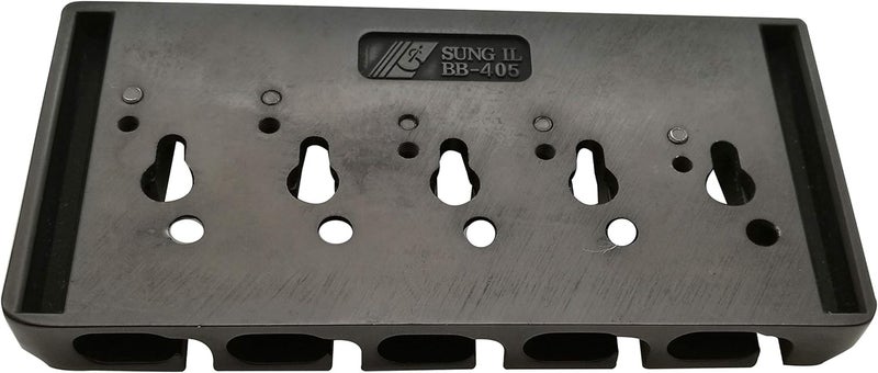 guyker 5 String Bass Bridge with Locking Zinc Saddles – Dual Load Type A Bridges String Space 19mm Replacement for Jazz Bass or Precision Electric Instruments (Black) - Image 4