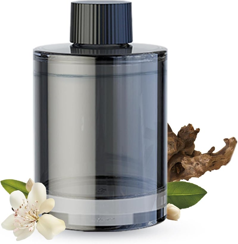 عبوة إعادة تعبئة عطر موزع السيارة - سعة كبيرة 135 مل، معطرات سيارة طويلة الأمد، ضوء تنفس ذكي للموزع الصامت القابل للشحن، مجموعة إكسسوارات سيارة فاخرة، رائحة ربيع البرتقال - Image 1