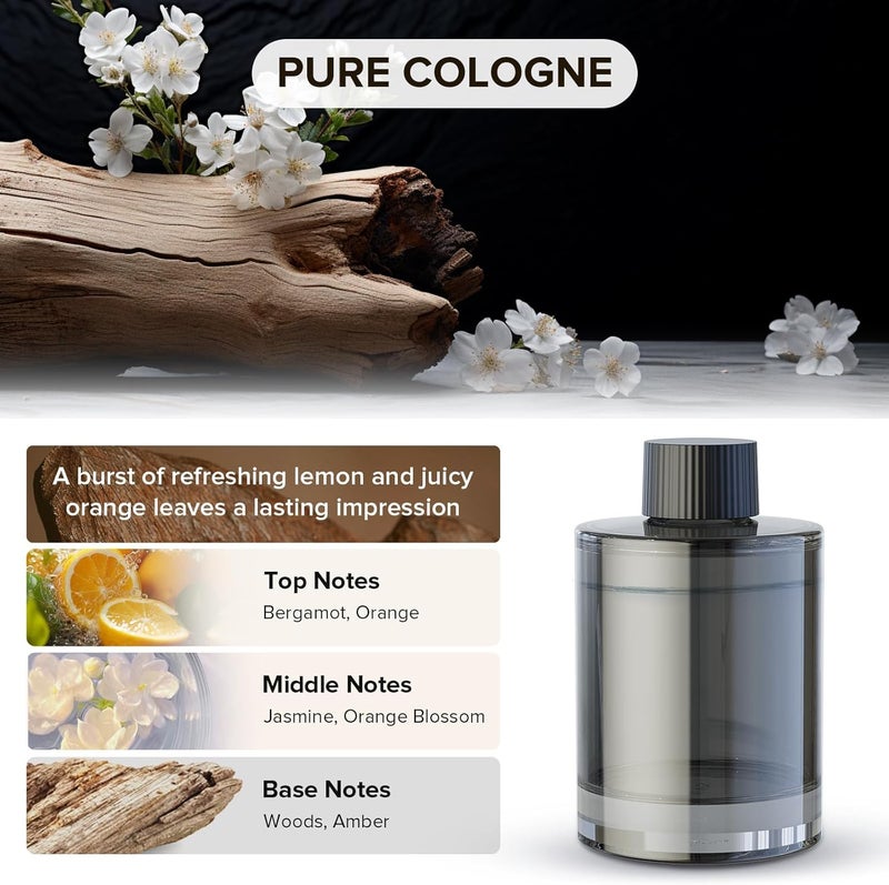 عبوة إعادة تعبئة عطر موزع السيارة - سعة كبيرة 135 مل، معطرات سيارة طويلة الأمد، ضوء تنفس ذكي للموزع الصامت القابل للشحن، مجموعة إكسسوارات سيارة فاخرة، رائحة ربيع البرتقال - Image 2