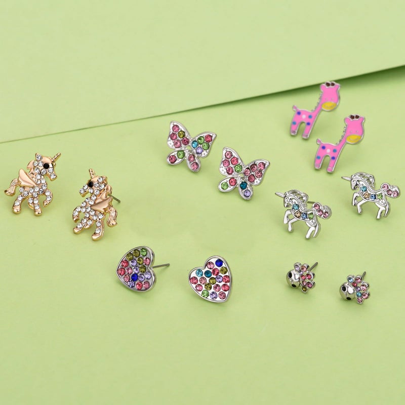 Tamhoo 30 Pairs Dazzling Cartoon Hypoallergenic Earrings for Girls Sensitive Ears with Stainless Steel Post -Assorted Cute Stud Earrings for Teens Girls Women - Image 5