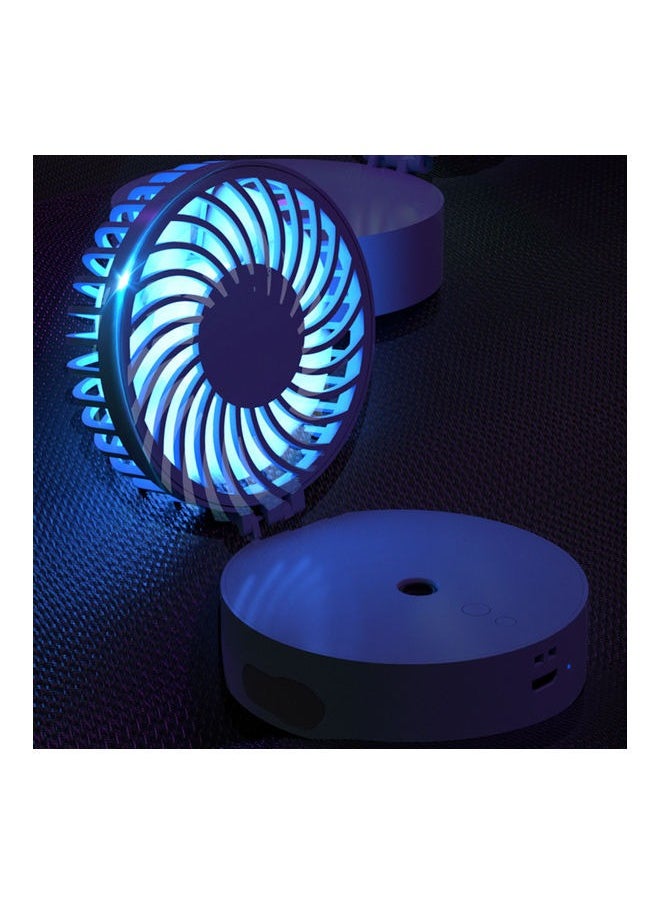 Generic - 3-in-1 Mini Desktop Fan，Portable Misting Fan，3-speed Adjustable Small Handheld Fan，Quiet and Noiseless，Suitable for Travel and Office Use，Blue - Image 1