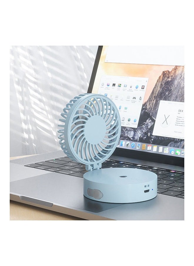 Generic - 3-in-1 Mini Desktop Fan，Portable Misting Fan，3-speed Adjustable Small Handheld Fan，Quiet and Noiseless，Suitable for Travel and Office Use，Blue - Image 1