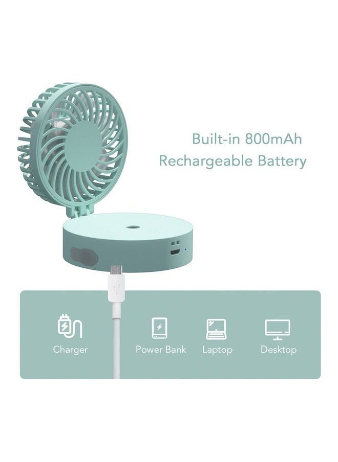 Generic - 3-in-1 Mini Desktop Fan，Portable Misting Fan，3-speed Adjustable Small Handheld Fan，Quiet and Noiseless，Suitable for Travel and Office Use，Blue - Image 1
