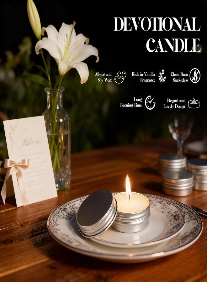 Veiuwa 100 Pcs 1 Oz Mini Vanilla Scented Soy Candle Set,Wedding Favors for Guests Bulk 100,The Quantity of Multiple Sets Meets Your Needs for Wedding and Party Gifts and Party Favors. - Image 5