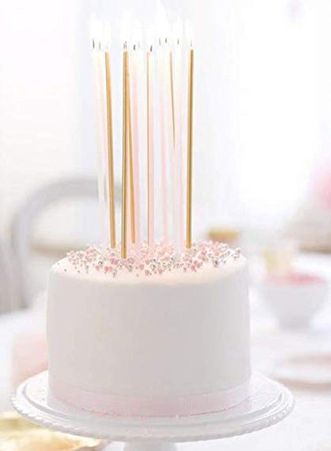 Festiko Tall Stick Metallic Candles for Cake Cutting or Romantic Surprise Decoration (Pack of 6) for Birthday/Anniversary/Bachelorette/Party (Purple) - Image 2