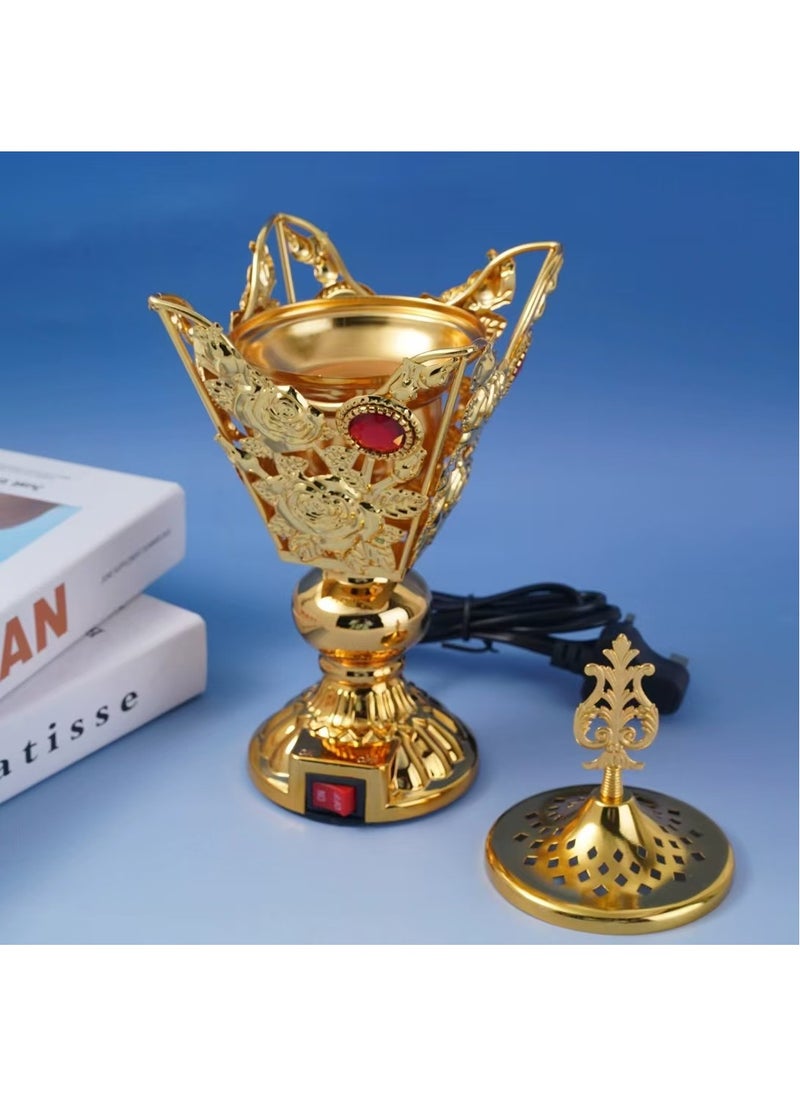 Arabest An Electric Metal Incense Burner Infused with Arabic Charm, Perfect for Home Use, Festivals, and Weddings  - Image 2