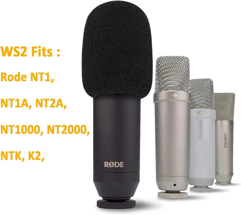 SUNMON WS2 Microphone Pop Filter/Windscreen Compatible with Rode NT1-A, Procaster, podcaster, NT2-A,K2, NT1000, NT2000and Broadcaster Microphones by - Image 2
