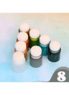 Yoseng 8 Pcs Blending Brushes For Card Making,Card Making Supplies,Finger Blending Brushes Daubers With Storage Box,Crafter Color Coded Handles Ink Blender Tool,Brush Head Diameter 0.77 Inch(Dark)  - Image 2