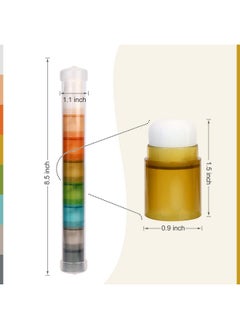 Yoseng 8 Pcs Blending Brushes For Card Making,Card Making Supplies,Finger Blending Brushes Daubers With Storage Box,Crafter Color Coded Handles Ink Blender Tool,Brush Head Diameter 0.77 Inch(Dark)  - Image 3