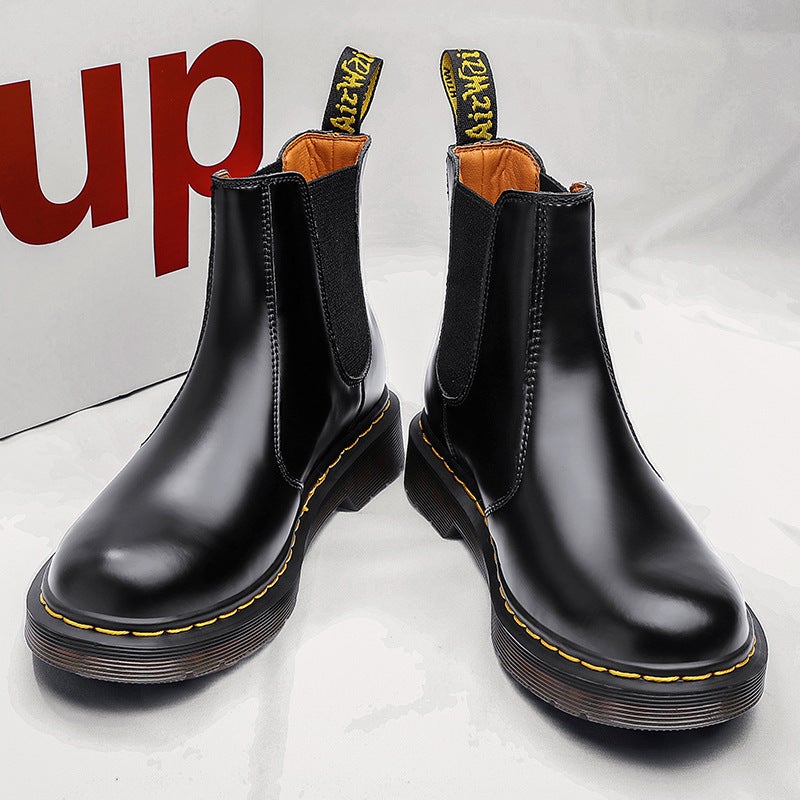 2976 Export Chelsea Boots Cowhide Couple Short Boots British Genuine Leather Motorcycle Boots - Image 2