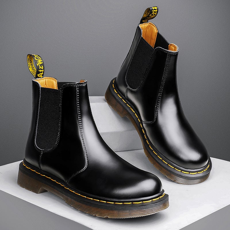 2976 Export Chelsea Boots Cowhide Couple Short Boots British Genuine Leather Motorcycle Boots - Image 5